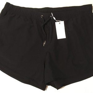 PARKE & RONEN ACTIONWEAR BLACK STRETCH RUNNER SHORT (Large)